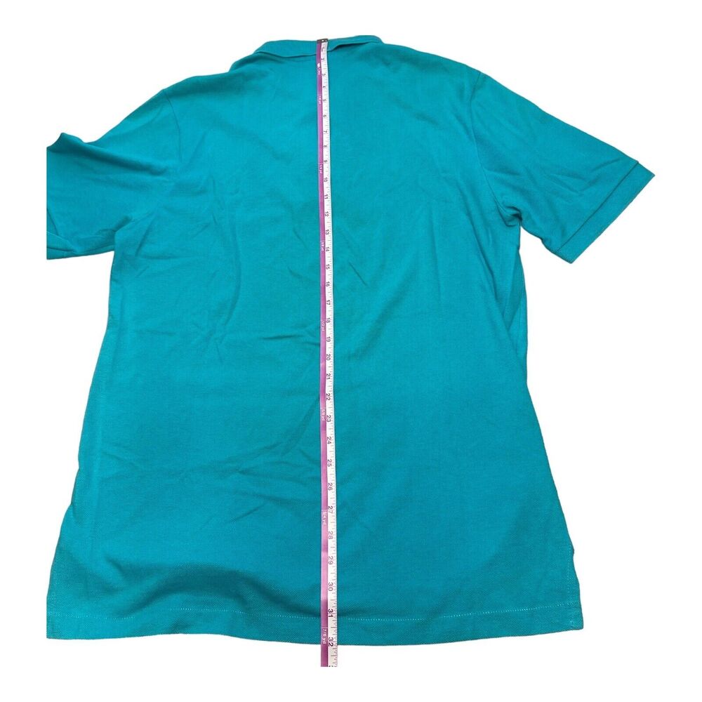 Lands’ End Polo Teal Short Sleeve Shirt Turquoise Men’s Size Medium - Picture 7 of 10
